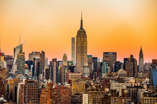New York skyline and city streets