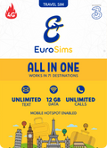 UK & Europe Travel Sim Card ⭐ 50GB in UK & 12GB in EU + Unlimited Calls & Texts ⭐ 30 Days ⭐  Genuine Three UK Service
