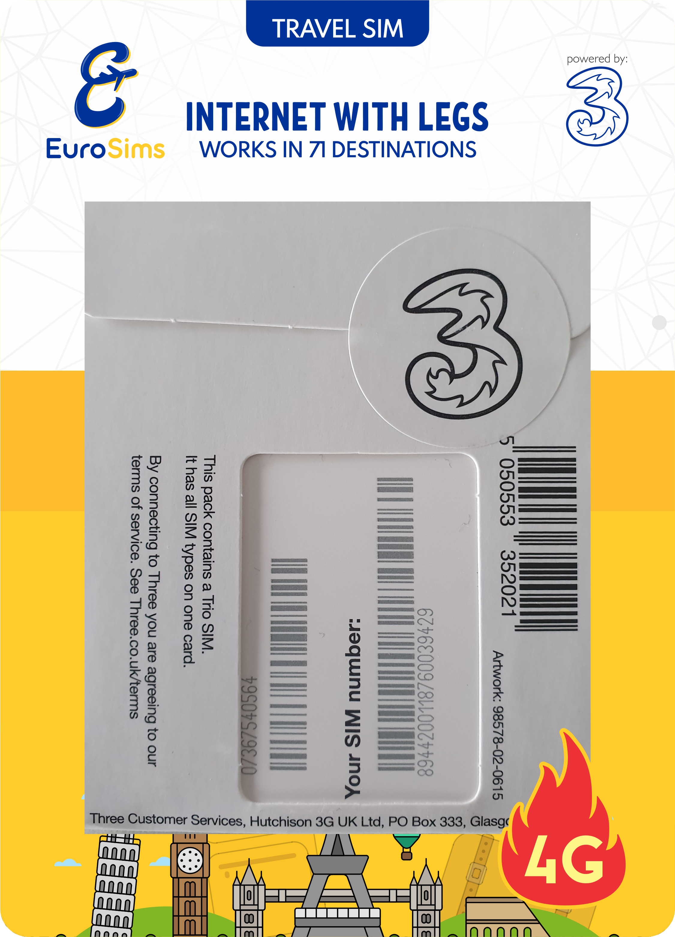 Europe & More MiFi + Tablet SIM Card | 12GB Data Only | 365 Days |